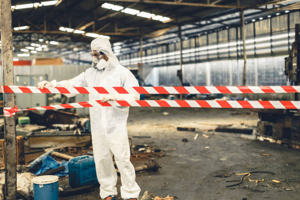 Professional Biohazard Cleanup technician working in Fairfax, IA